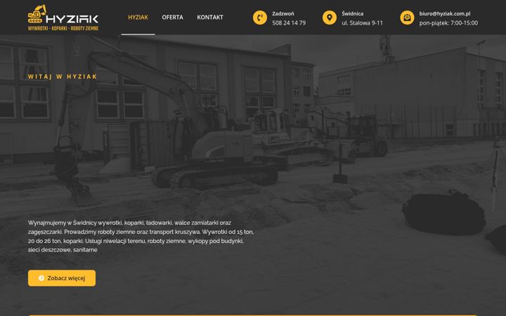 Screenshot of hyziak.com.pl