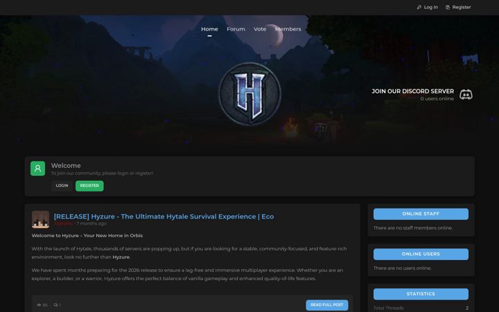 Screenshot of hyzure.net