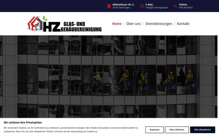 Snímek obrazovky hz-reinigung.de