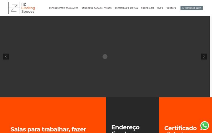 Screenshot of hzcoworkingspace.com.br