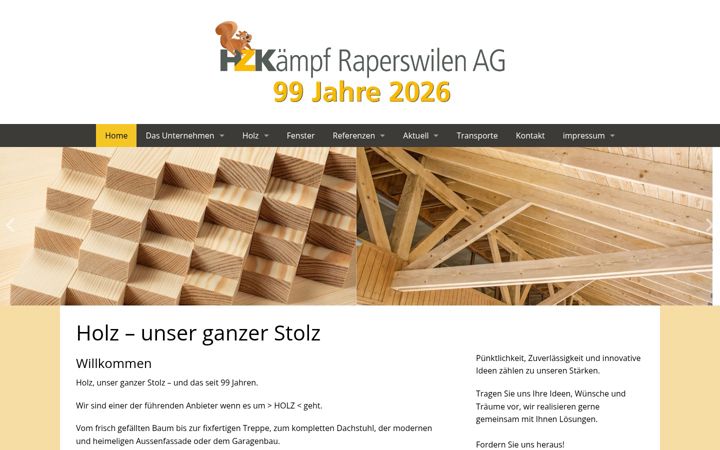 Screenshot of hzk.ch
