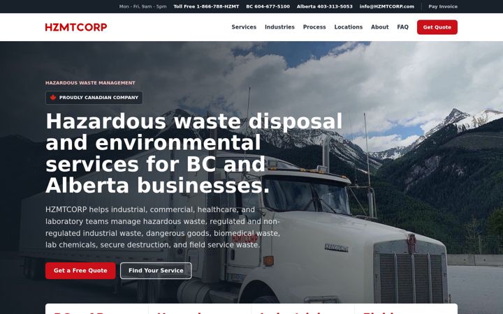 Screenshot of hzmtcorp.com