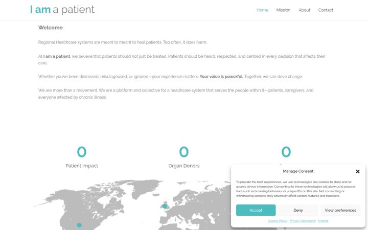 Screenshot of i-am-a-patient.org