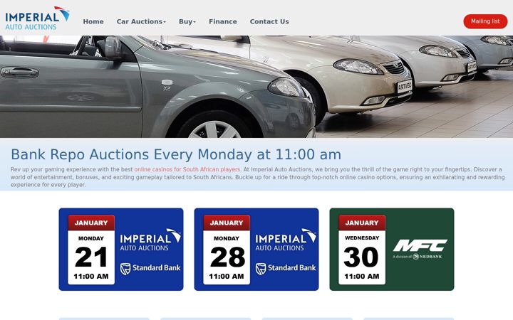 Screenshot of i-auctions.co.za