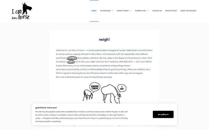 Screenshot of i-can-draw-a-horse.com