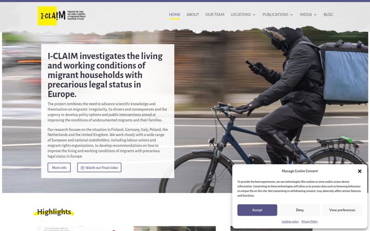 Screenshot of i-claim.eu