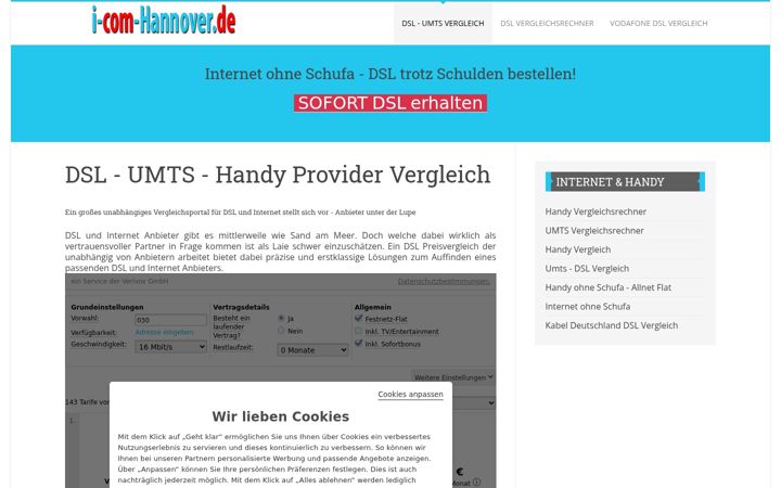 Screenshot of i-com-hannover.de