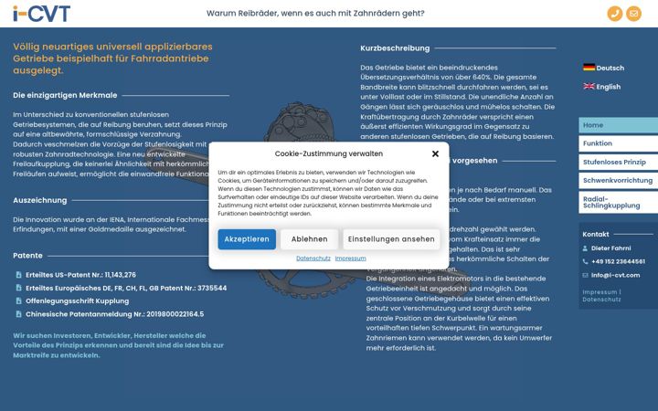 Screenshot of i-cvt.de