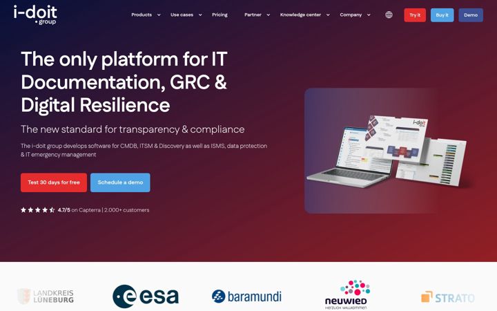 Screenshot ta' i-doit.com