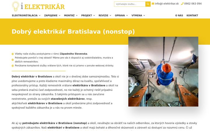 Screenshot of i-elektrikar.sk