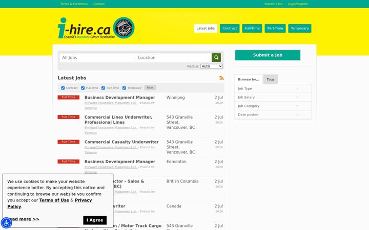 Screenshot of i-hire.ca
