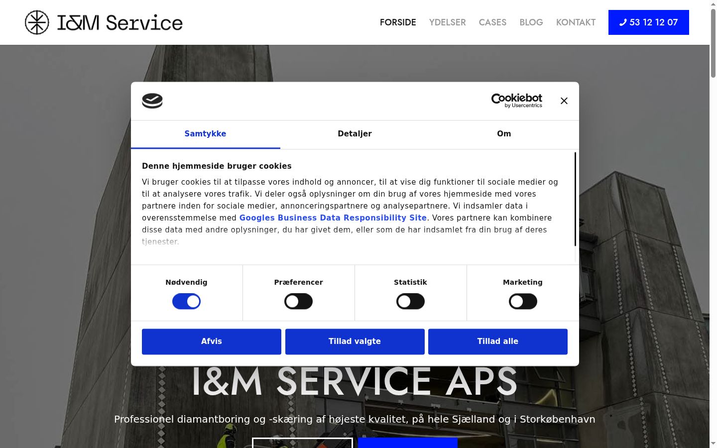 Screenshot tal-banner tal-kunsens muri qabel kwalunkwe interazzjoni