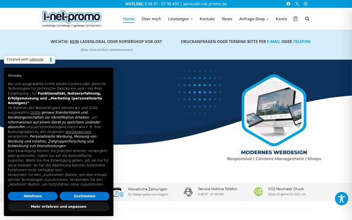 Captura de pantalla de i-net-promo.de