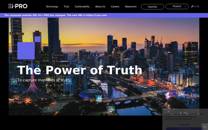 Screenshot of i-pro.com
