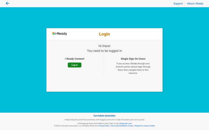 Screenshot of i-readycentral.com