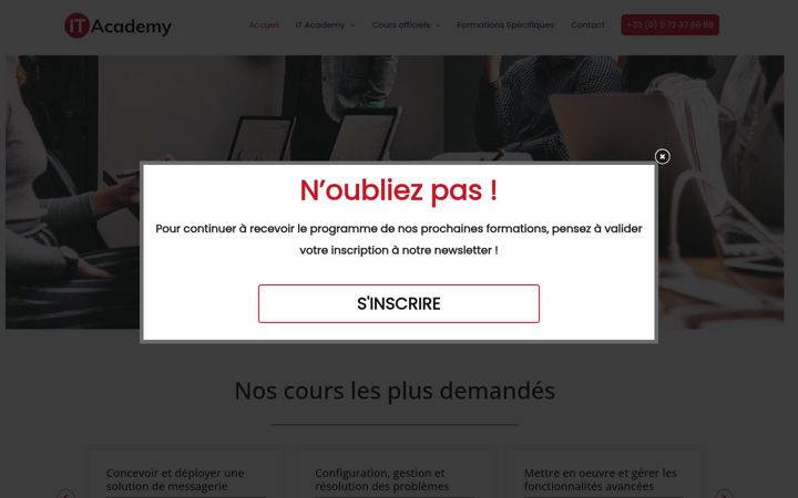 Snimka zaslona za i-t-academy.com