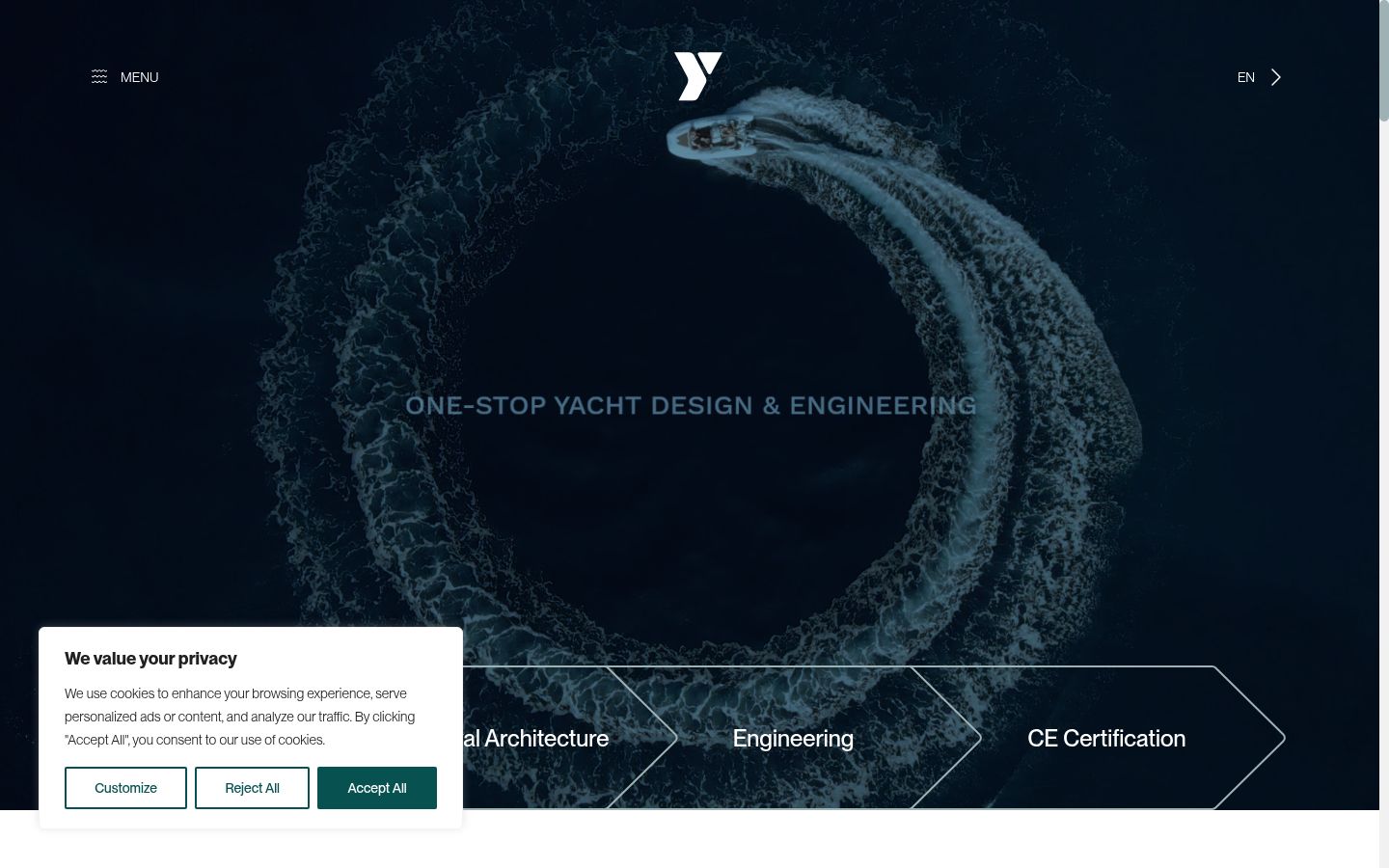 Screenshot del banner di consenso mostrato prima di qualsiasi interazione