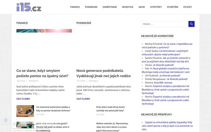 Screenshot of i15.cz
