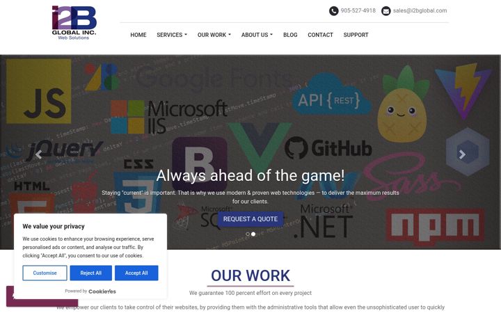 Screenshot of i2bglobal.com