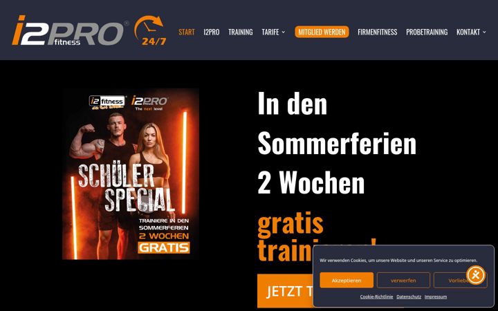 Screenshot ta' i2pro-fitness.de