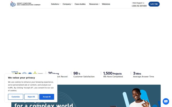 Screenshot of i3c.co.ug