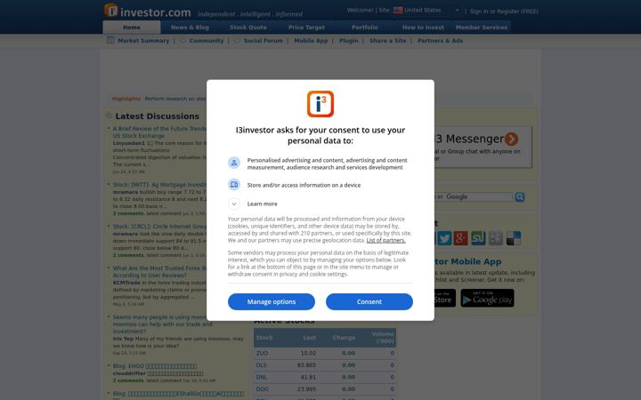 Ekrano kopija i3investor.com