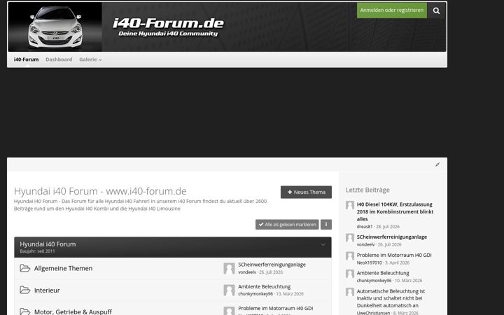Screenshot of i40-forum.de