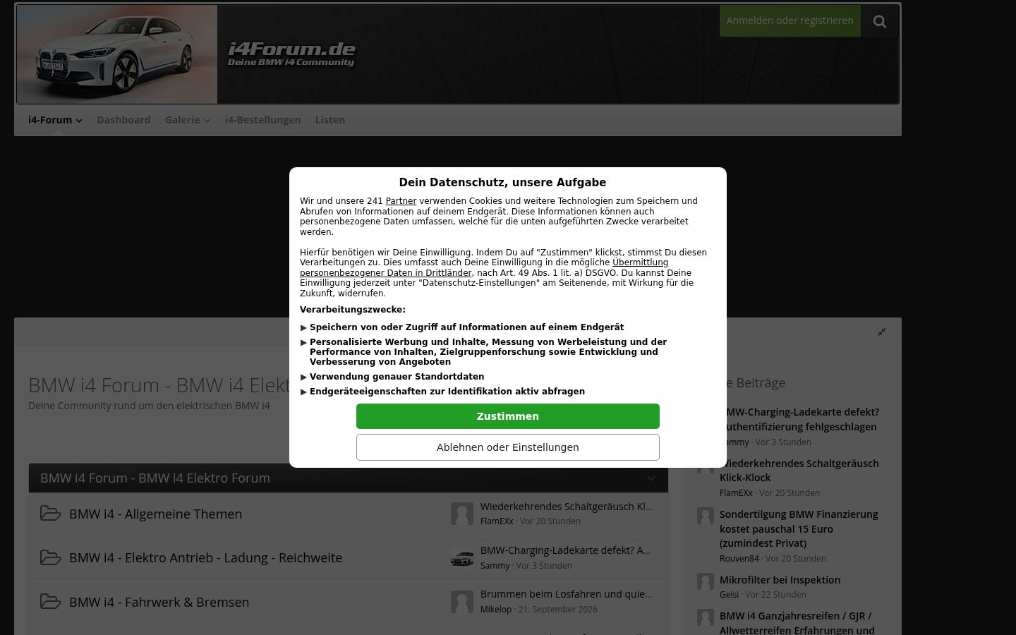 Snímek obrazovky baneru souhlasu zobrazeného před jakoukoli interakcí