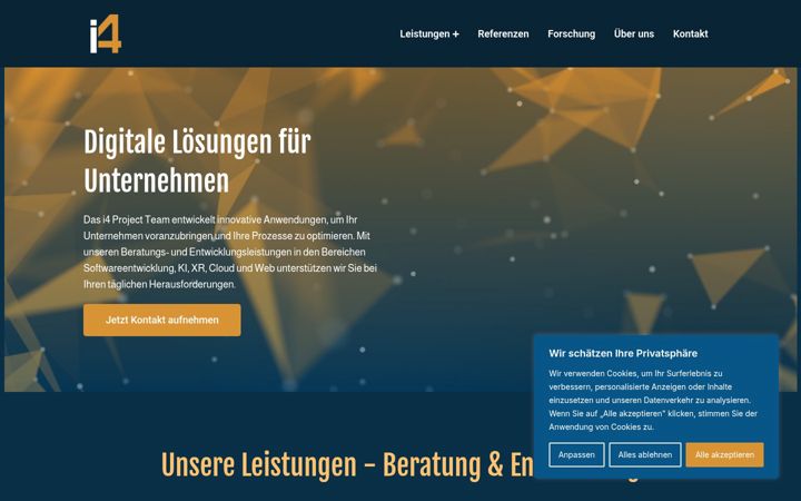 Screenshot of i4project.de