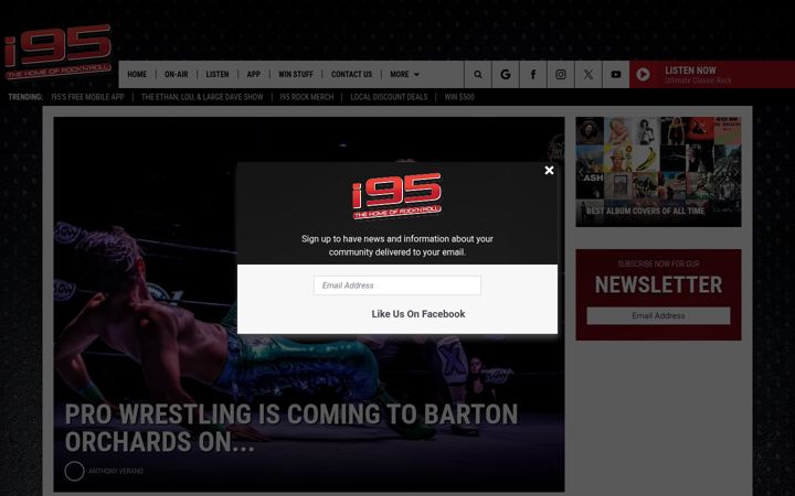 Screenshot of i95rock.com