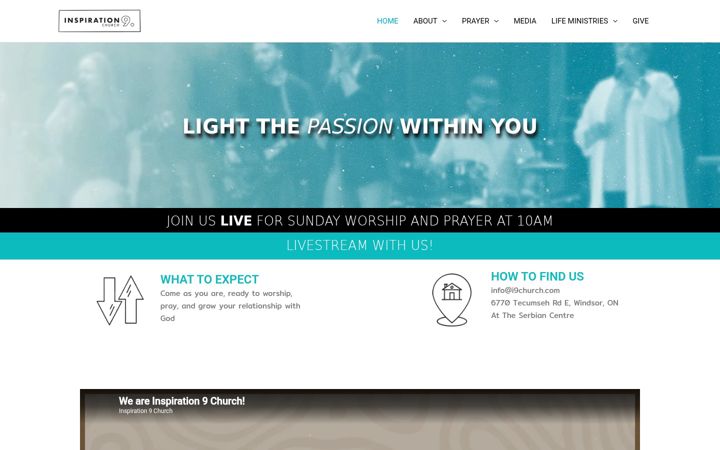 Screenshot of i9church.com