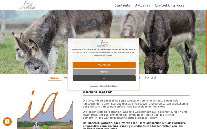 Screenshot of ia-eseltrekking.de
