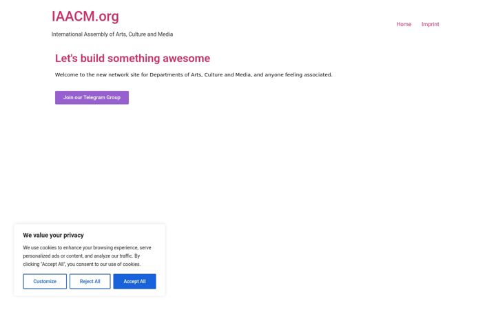 Screenshot of iaacm.org