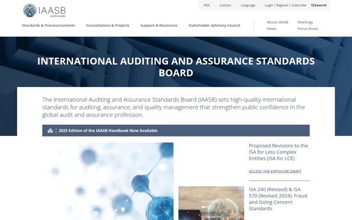 Screenshot of iaasb.org