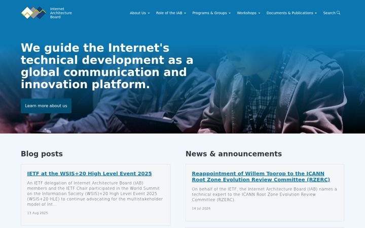 Skärmbild av iab.org