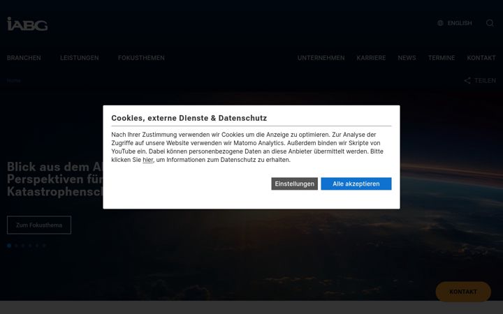 Screenshot of iabg.de