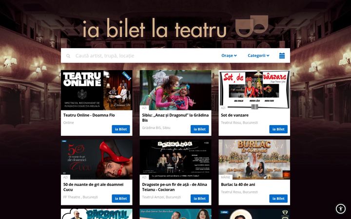 Screenshot of iabiletlateatru.ro