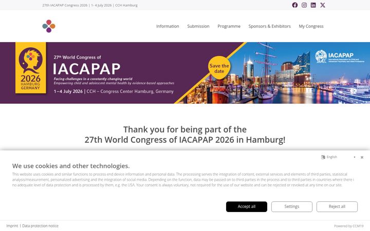 Skjámynd af iacapap-congress.com