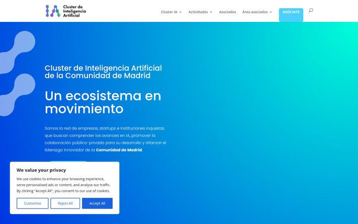 Screenshot of iaclustermadrid.org