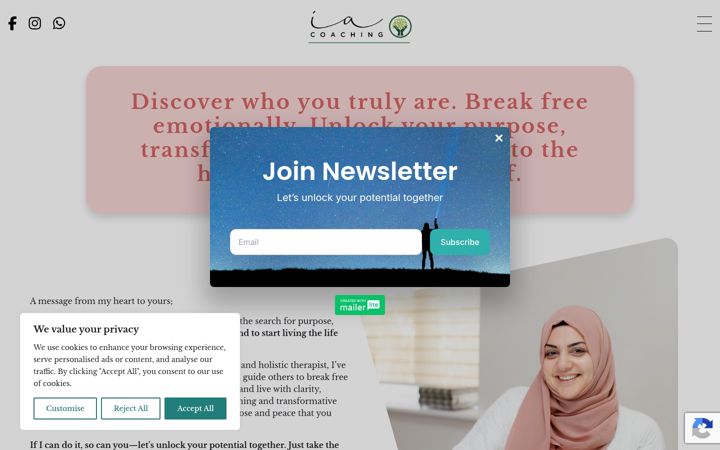 Screenshot of iacoaching.co.uk