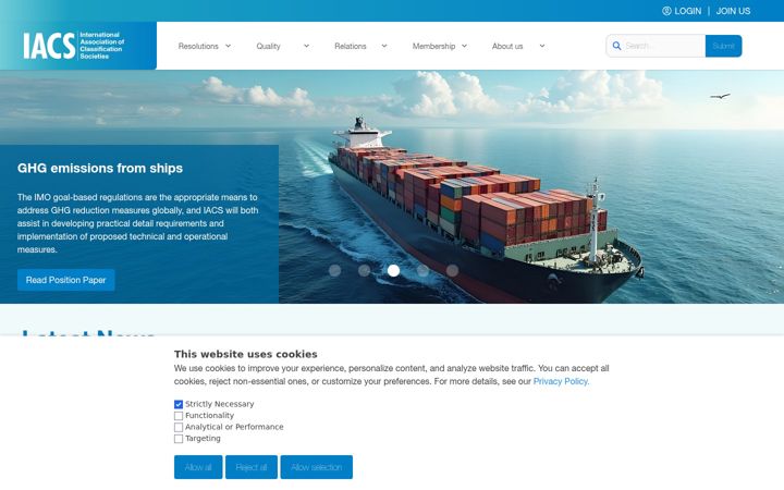 Screenshot of iacs.org.uk