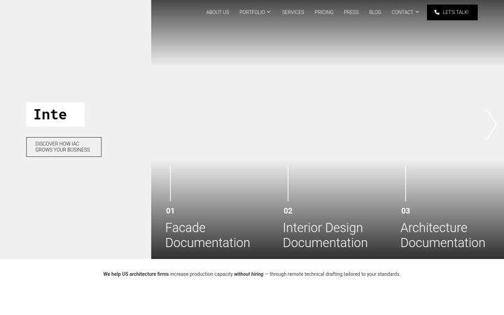 Screenshot of iacstudio.com