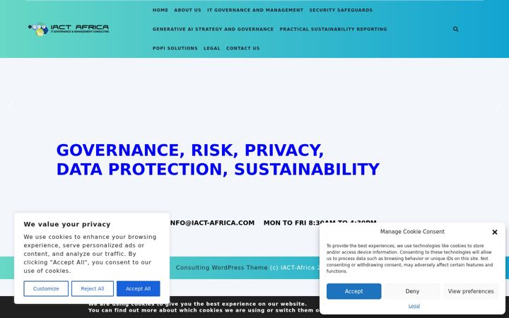 Screenshot of iact-africa.com
