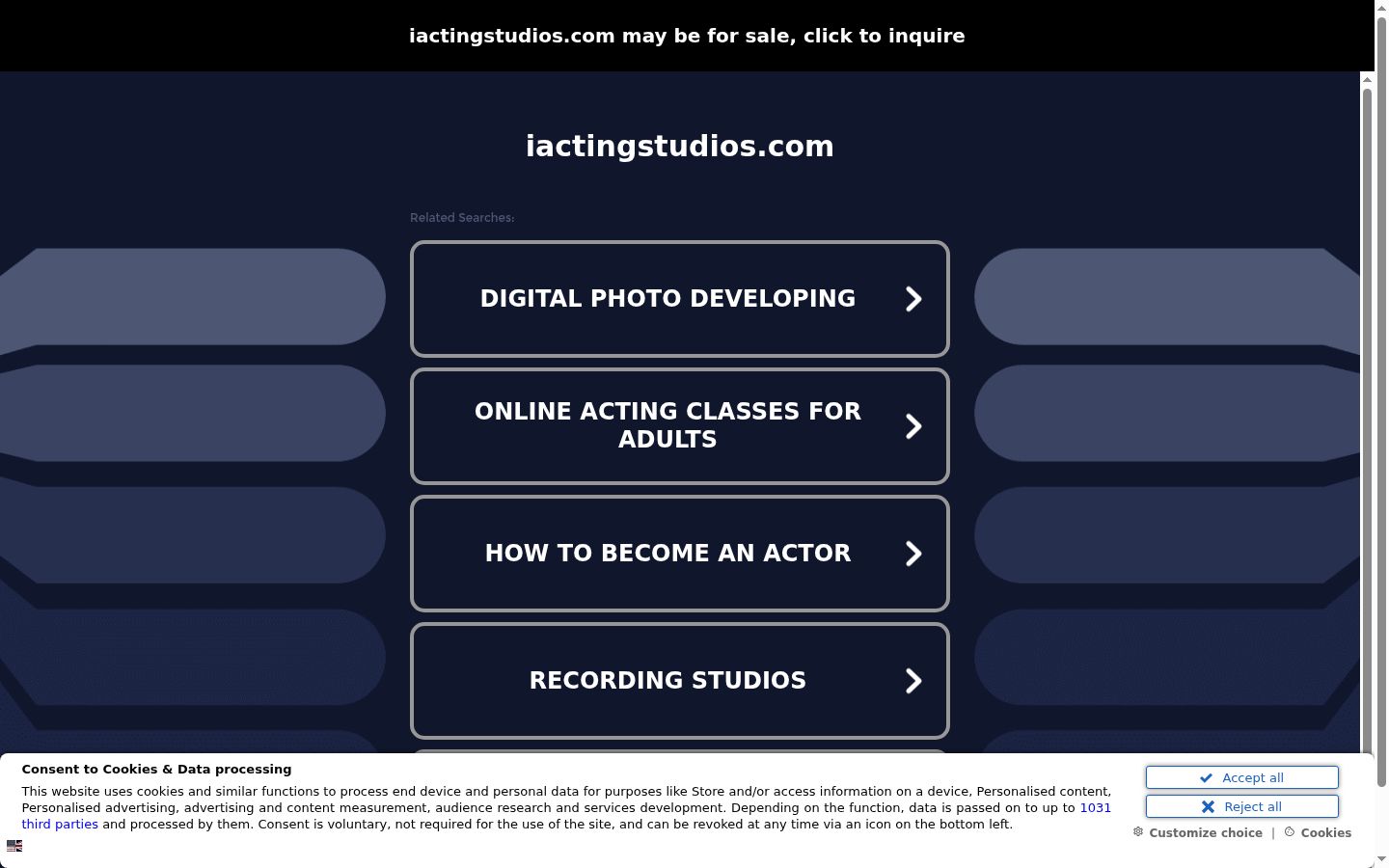 Snímek obrazovky baneru souhlasu zobrazeného před jakoukoli interakcí