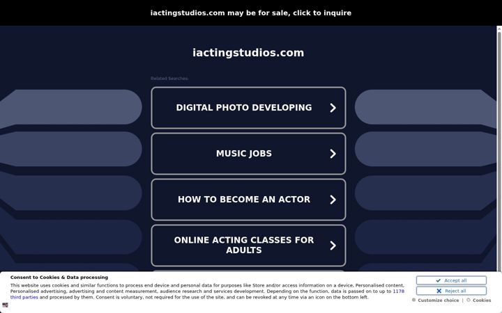 Screenshot of iactingstudios.com