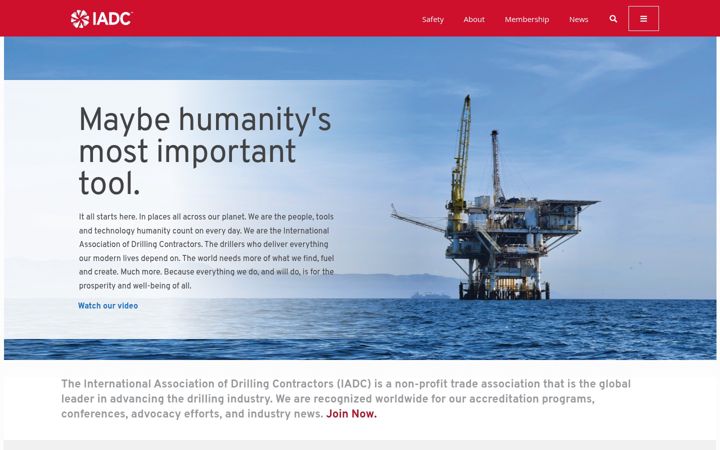 Screenshot of iadc.org