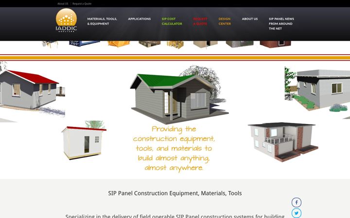 Screenshot of iaddicshelters.net