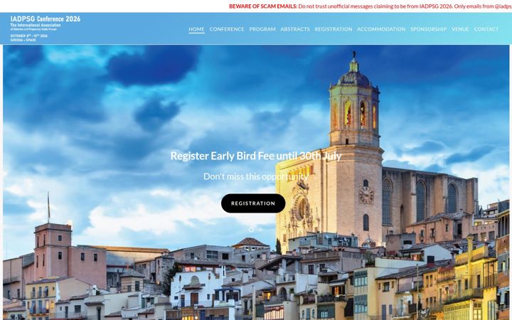 Screenshot of iadpsg2026.com