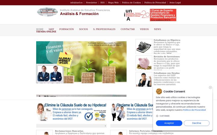 Screenshot of iaef.es