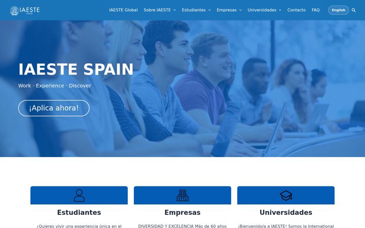 Screenshot of iaeste.es